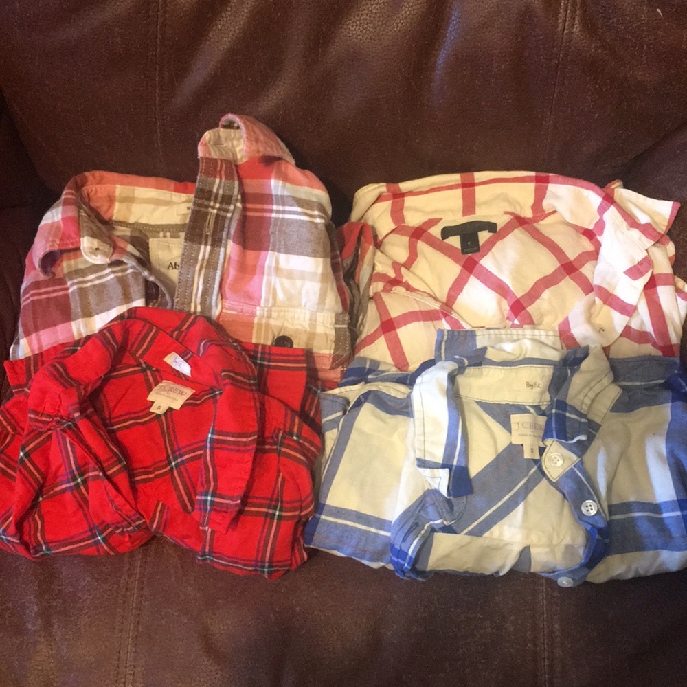 FLANNEL BUNDLE of 4! Size S
